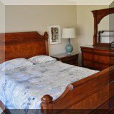 F33. Universal Furniture Queen bed. 60”h 